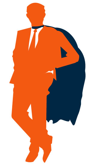 Hero-Class Customer Service | CTS Man With Cape